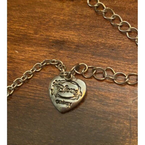 Disney Nightmare Before Christmas Jack & Sally Cut Out Heart Necklace Cat Web - Picture 6 of 8